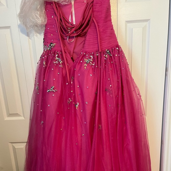 Hot Pink Prom Dress - Picture 4 of 7